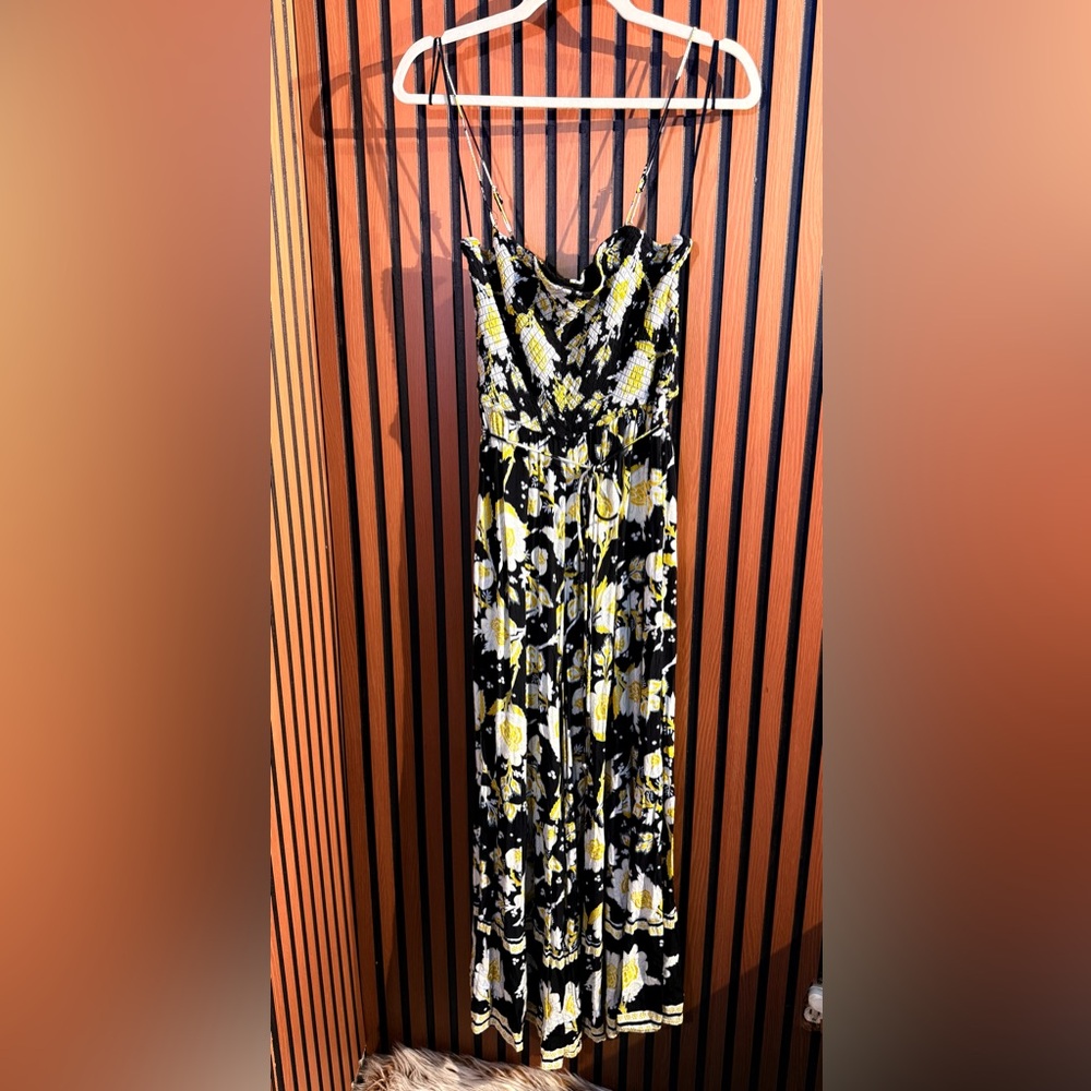 Free People Little of‎ Your Love Jumpsuit in Moonless Combo Sz L - Picture 2 of 8